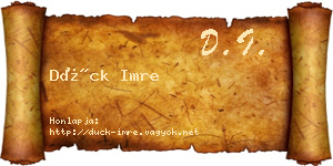 Dück Imre névjegykártya