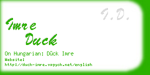 imre duck business card